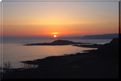 sunset over Easdale island